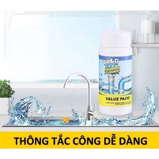 Lọ bột thông cống trắng wold 110g