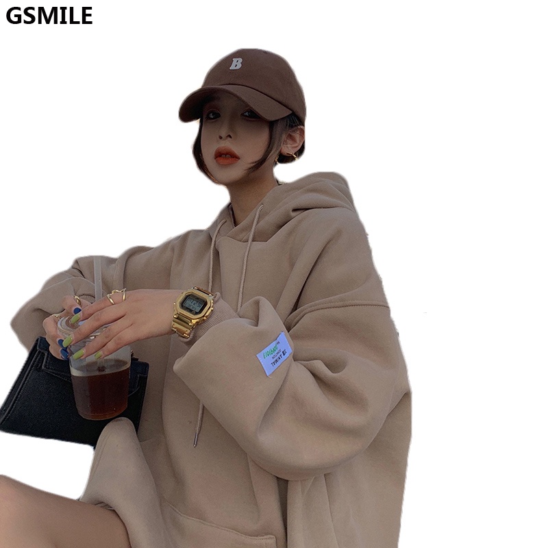 Áo Hoodie Có Mũ Trùm Đầu Thời Trang Lông Cừu Rộng Rãi Và Thu Đông