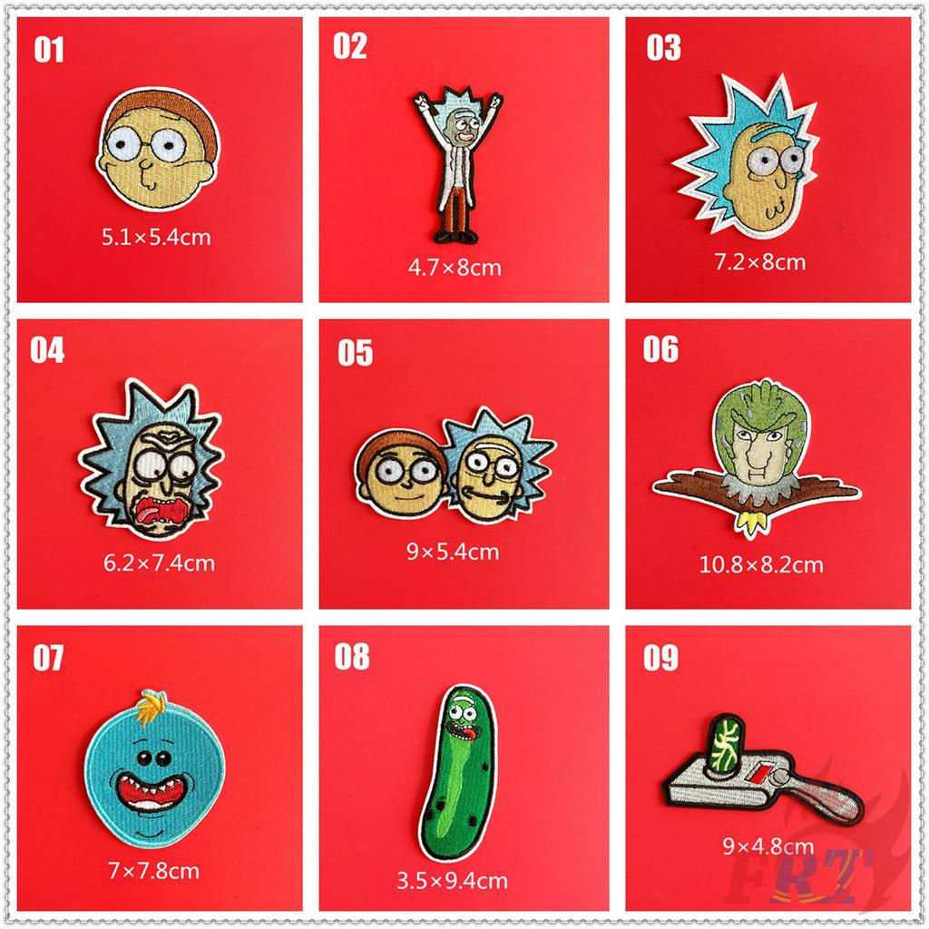1 Sticker Ủi Thêu Hình Hoạt Hình Rick And Morty
