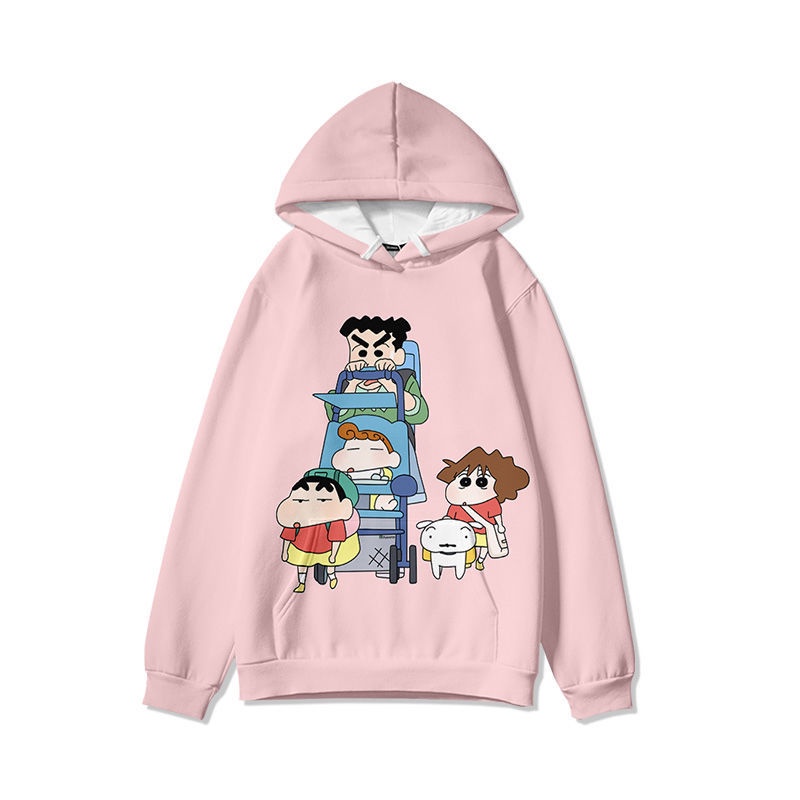 Áo Hoodie Dáng Rộng In Hình Shin-Chan Thời Trang Mùa Thu Phong Cách Hàn Quốc Cho Nam Và Nữ