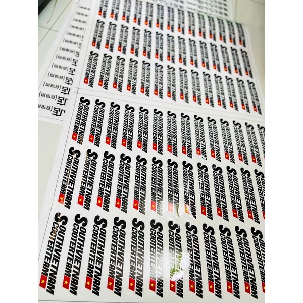 Tem Decal Logo Sticker 15cm In Trong Suốt ✌