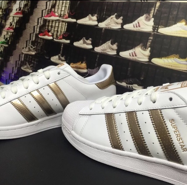 XẢ KHO THANH LÝ [Sẵn] ADIDAS SUPERSTAR GOLD giày thể thao cao cấp dành cho nam và nữ [XIÊU RẺ]