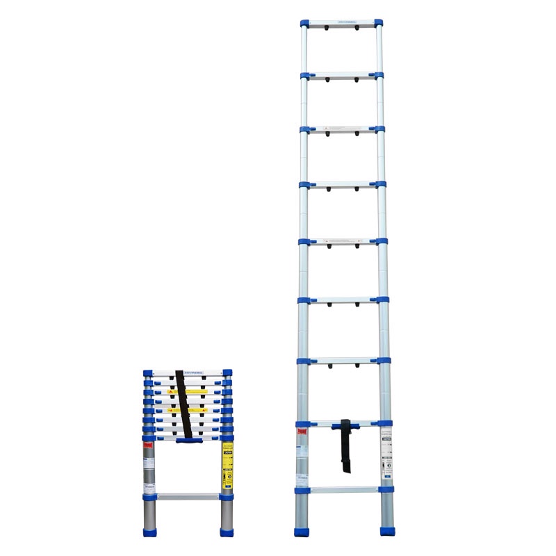 Thang nhôm rút gọn cao tối đa 2.6m - chịu tải 150kg - bảo hành 2 năm - bảo hiểm trách nhiệm 2 tỷ