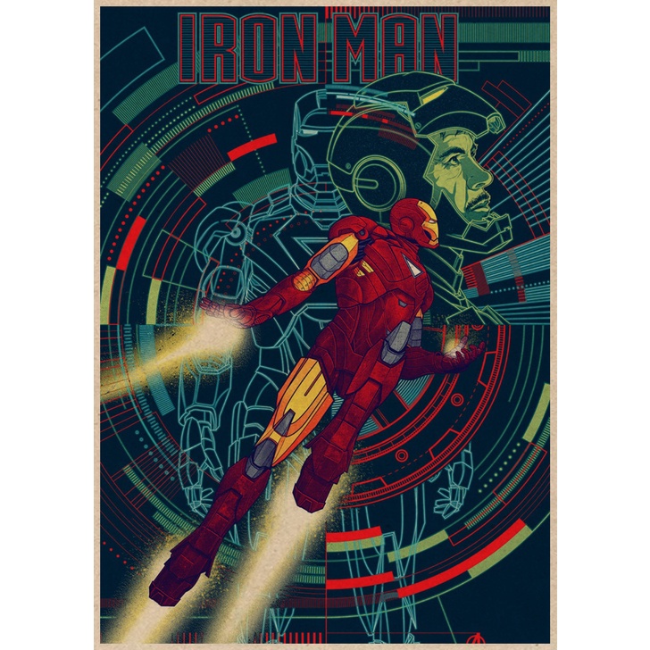 Marvel Poster Phim Iron Man 3 Trang Trí Phòng Khách / Quán Bar Chất Lượng Cao MS: 304