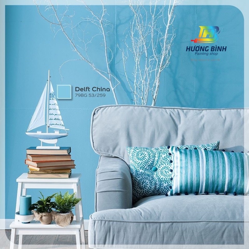 Sơn Dulux Easy Clean tông xanh dương (lon 1 lít)