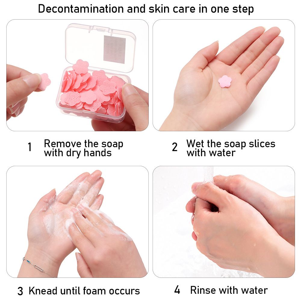 [Hàng mới về] Hộp đựng xà phòng giấy rửa tay tạo bọt hình bông hoa mini nhỏ gọn tùy chọn màu sắc cho phòng tắm