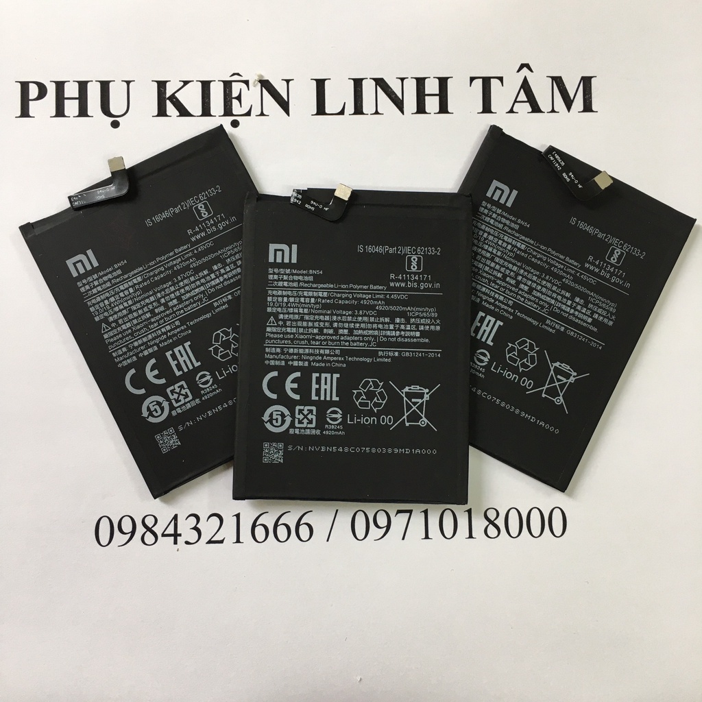 Pin Xiaomi Redmi Note 9 / Redmi 9 / Redmi 10X 4G / BN54 - New