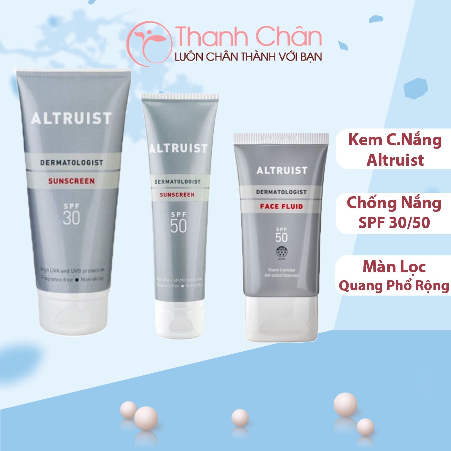 Kem chống nắng Altruist Dermatologist Sunscreen cho da nhạy cảm, phổ rộng cho mặt và body toàn thân