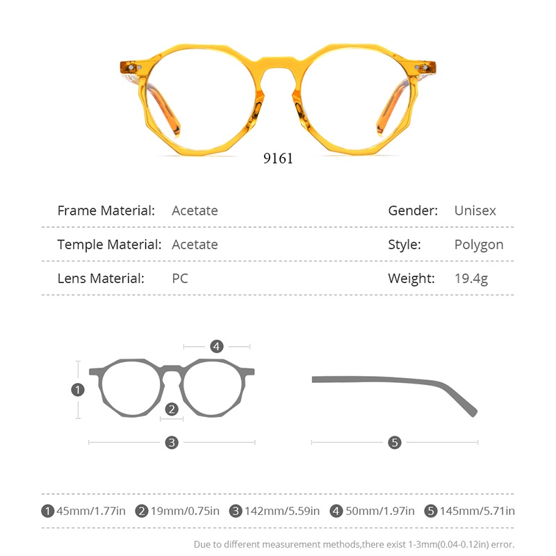 Mắt Kính Gọng Tròn Oversize Phong Cách Retro Thời Trang Cho Nam