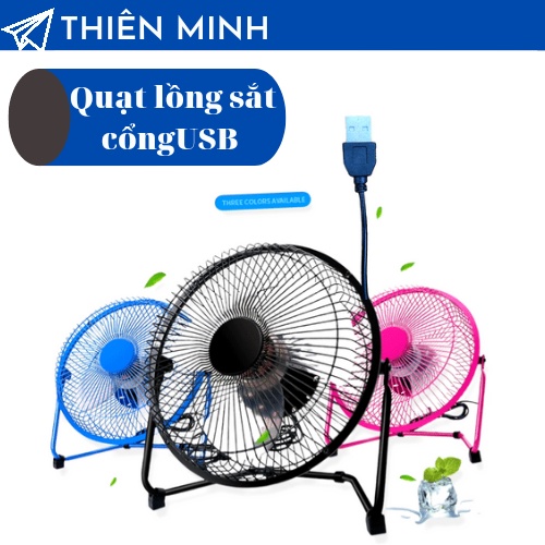 QUẠT LỒNG SẮT MINI CÓ CỔNG USB ĐỂ BÀN