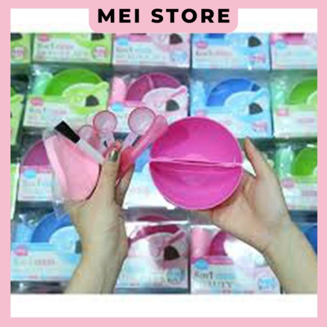 Bộ Dụng Cụ Chén Cọ Muỗng Trộn Mặt Nạ Đắp Mặt Tại Nhà 4in1 Tiện Lợi
