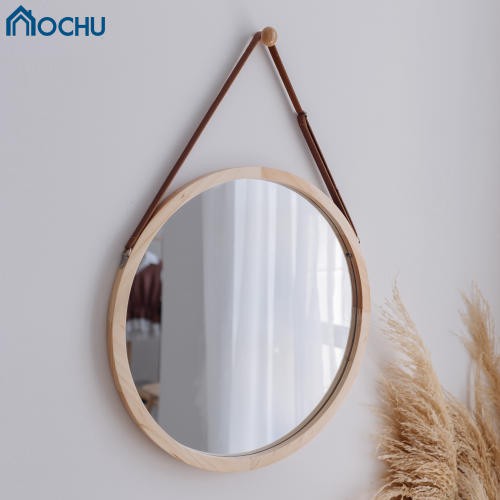 Gương Tròn Treo Tường Khung Gỗ OCHU soi trang điểm MIRROR CIRCLE 50 Nội thất Decor phòng ngủ