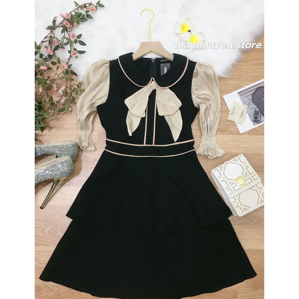 Đầm Ulzzang Tiểu Thư Phối Nơ Cao Cấp 💖FREESHIP💖 đầm nữ phối nơ hotrend TM76112 | BigBuy360 - bigbuy360.vn