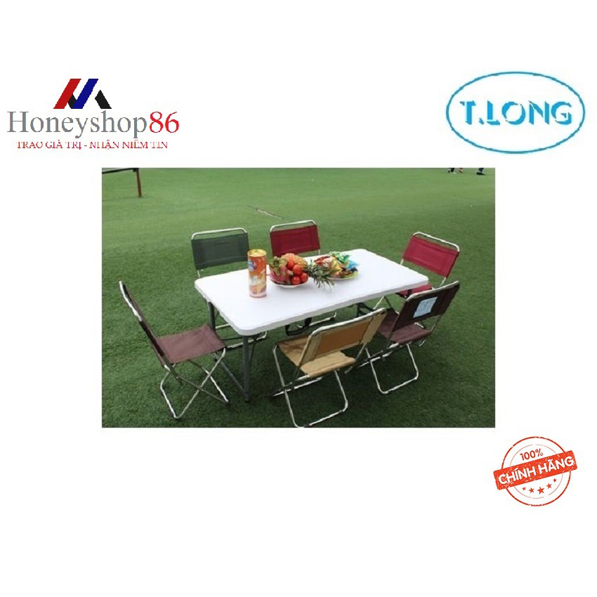 Bàn xếp chữ nhật Thanh Long HM-FH120 120 x 60 x 52.5/74 cm Trắng thiết kế thông minh, tiện lợi HONEYSHOP86