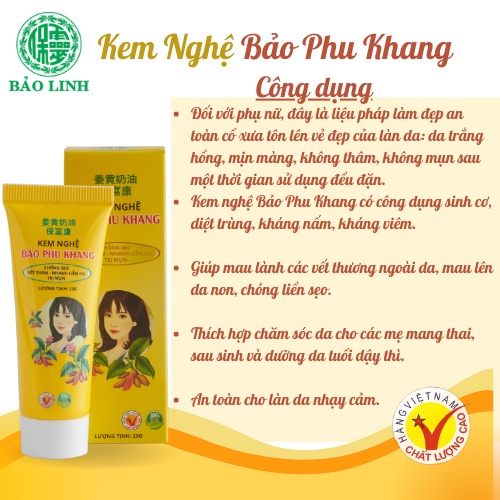 Kem Tinh Nghệ Bảo Phu Khang 20gram