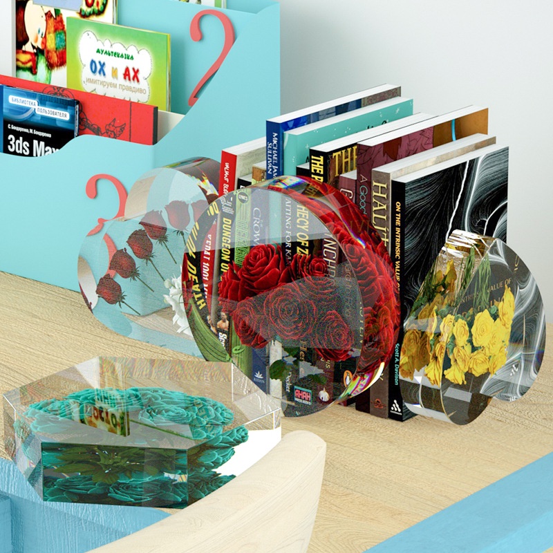 Khuôn Silicon GIá Đỡ Sách Hình Khối DIY