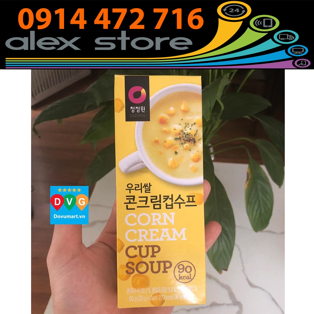 Súp Kem Ngô Ăn Liền Chung Jung One Hàn Quốc 60 Gram - Corn Cream Cup Soup
