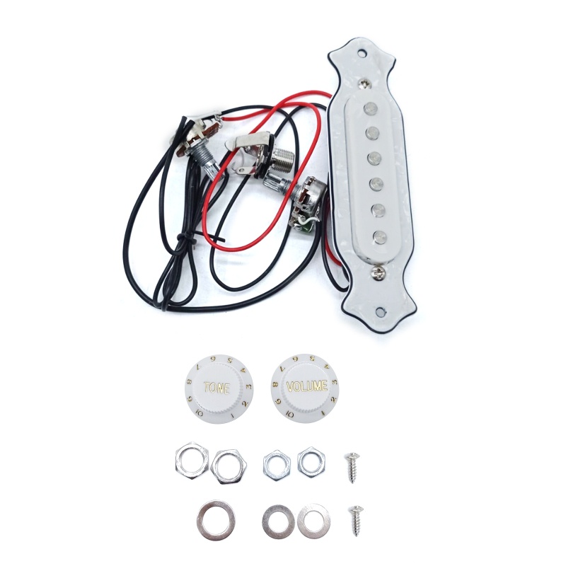 Bộ Pickup Lỗ Âm Lượng Đàn Guitar Có Núm Vặn Dây Cho Hộp Thuốc Lá