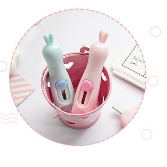 Dao rọc giấy [Giá Sỉ] Dao cắt rọc giấy hình tai thỏ màu sắc dễ thương 9449✨Gia Dụng Nghĩa Hiệp✨