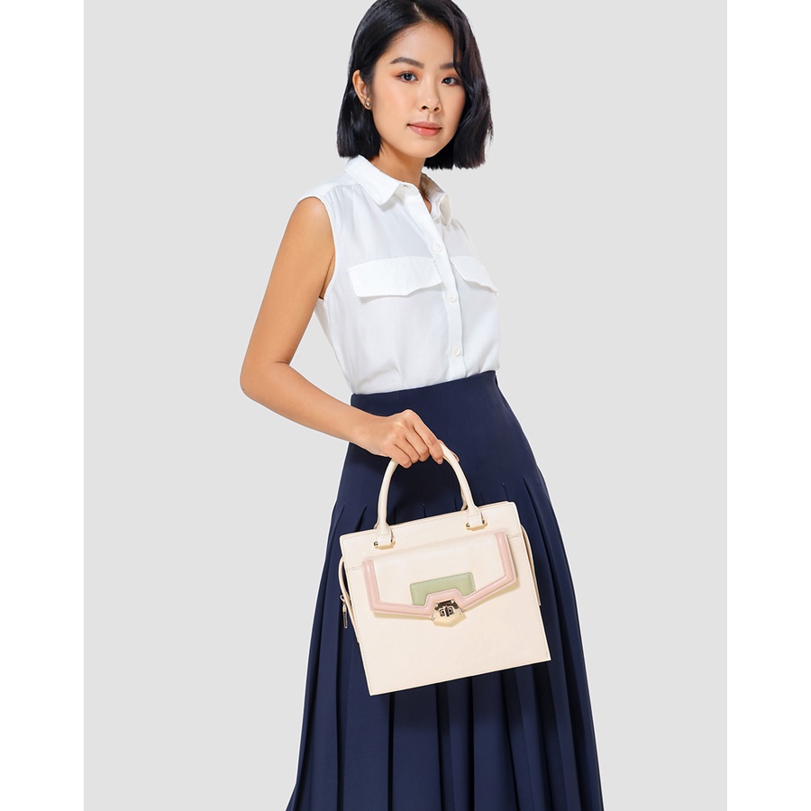 [Mã WABRJN50 giảm 10% đơn 250k] JUNO - Túi Xách Trung Satchel Dáng Hộp - TXT241