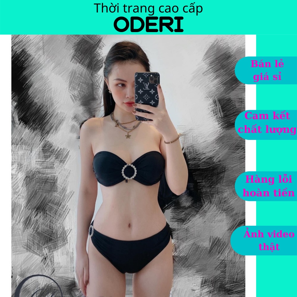 Bikini, Đồ Bơi Đi Biển Hai Mảnh Đính Khoen Đá Sang Chảnh ODERI HM-087