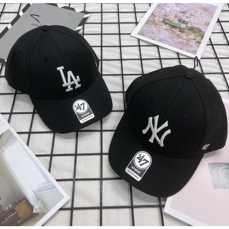 [HÀNG CHÍNH HÃNG] NÓN 47 MVP BASEBALL CAP LOGO NY LA - MŨ LƯỠI TRAI - UNISEX NAM NỮ - HÀNG CÓ SẴN