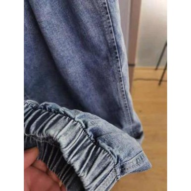 Quần Jean Jogger Unisex  ⚡𝐅𝐫𝐞𝐞𝐒𝐡𝐢𝐩⚡ Quần Ngố Bò Nam Nữ ⚡ Có Dây Rút Cạp Chun - Chất Vải Jean Cotton Co Giãn | BigBuy360 - bigbuy360.vn