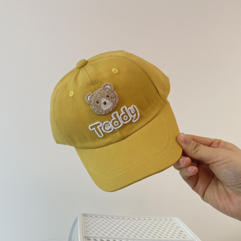 Mũ Lưỡi Trai Che Nắng Phối Lưới Thoáng Khí In Hoạt Hình Vịt Dễ Thương Cho Bé