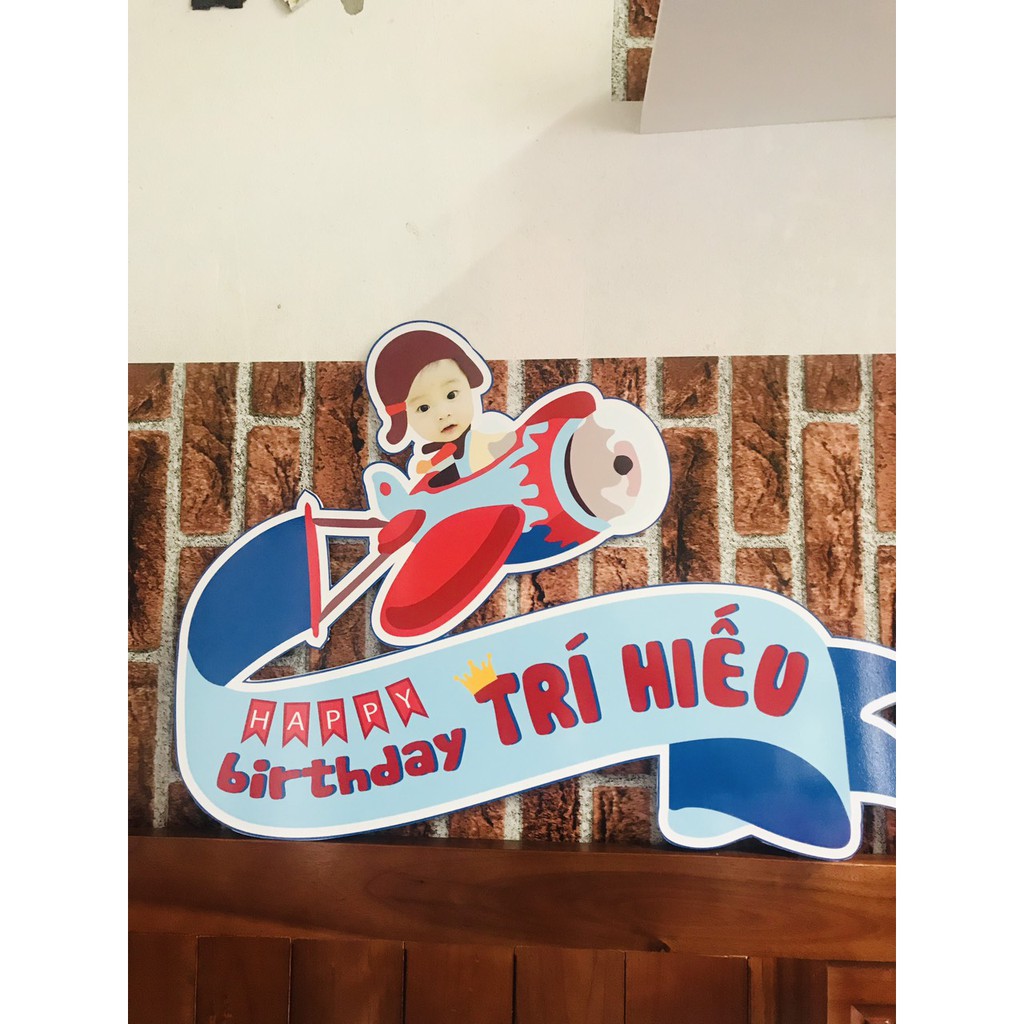 Bảng sinh nhật bé hình chibi ( 50 x 70) cm