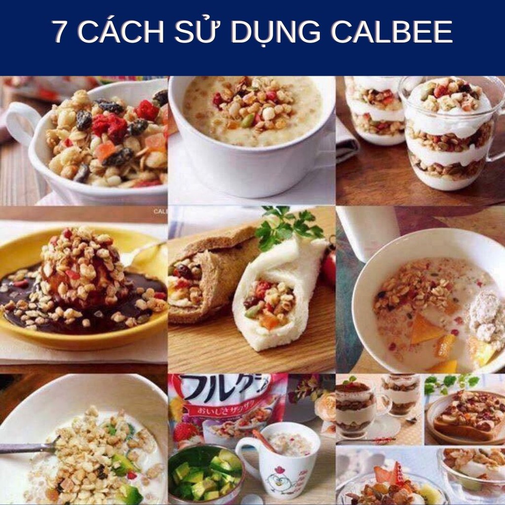 (Date T1/2023) Ngũ cốc hoa quả dinh dưỡng Calbee Nhật Bản 750gr.