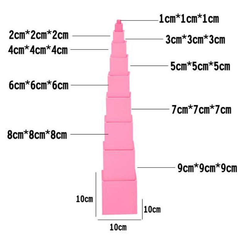 Tháp hồng Montessori - Pink tower