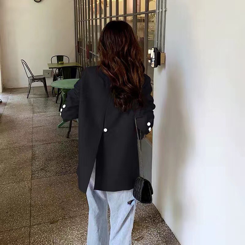 Áo khoác vét mỏng vải 2 lớp áo khoác vet nử dài tay