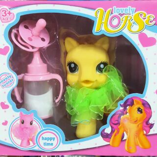 Ngựa Pony Bình Sữa Có Nước + Núm Vú
