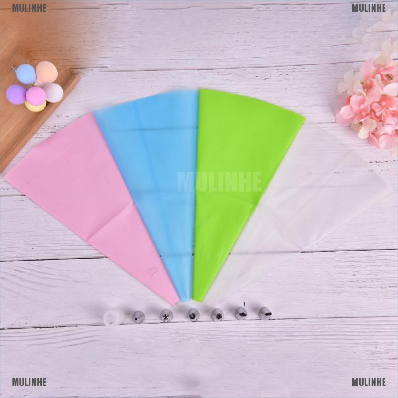 Bộ Túi Bắt Bông Kem Bằng Silicone Tiện Dụng