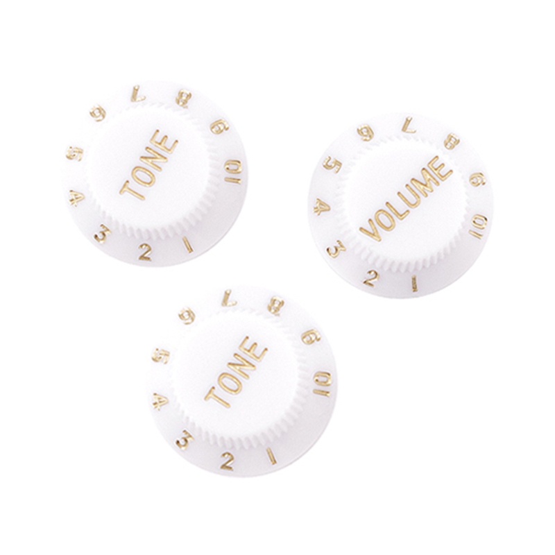 Set 3 Núm Vặn Điều Chỉnh Âm Lượng Tông Đàn Guitar Bằng Nhựa Pp Màu Đen / Vàng