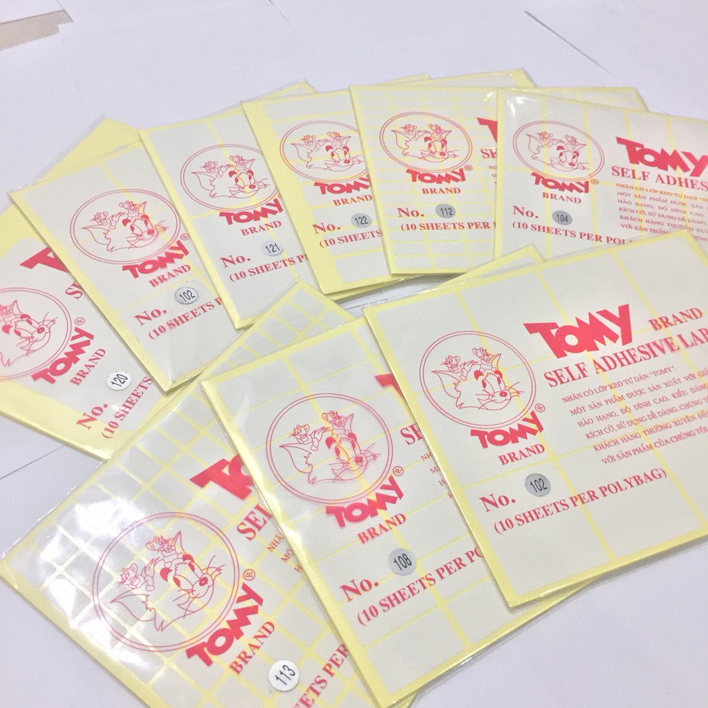 Nhãn in mã vạch Tomy A5