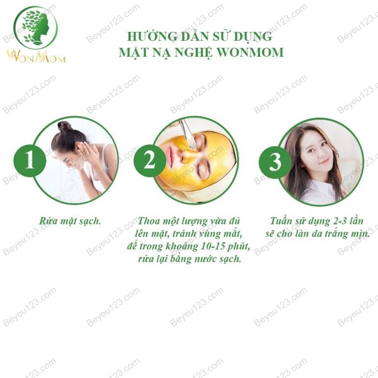 Mặt nạ nghệ dưỡng da hữu cơ an toàn cho Mẹ trước và sau sinh 50gr Wonmom -Việt Nam