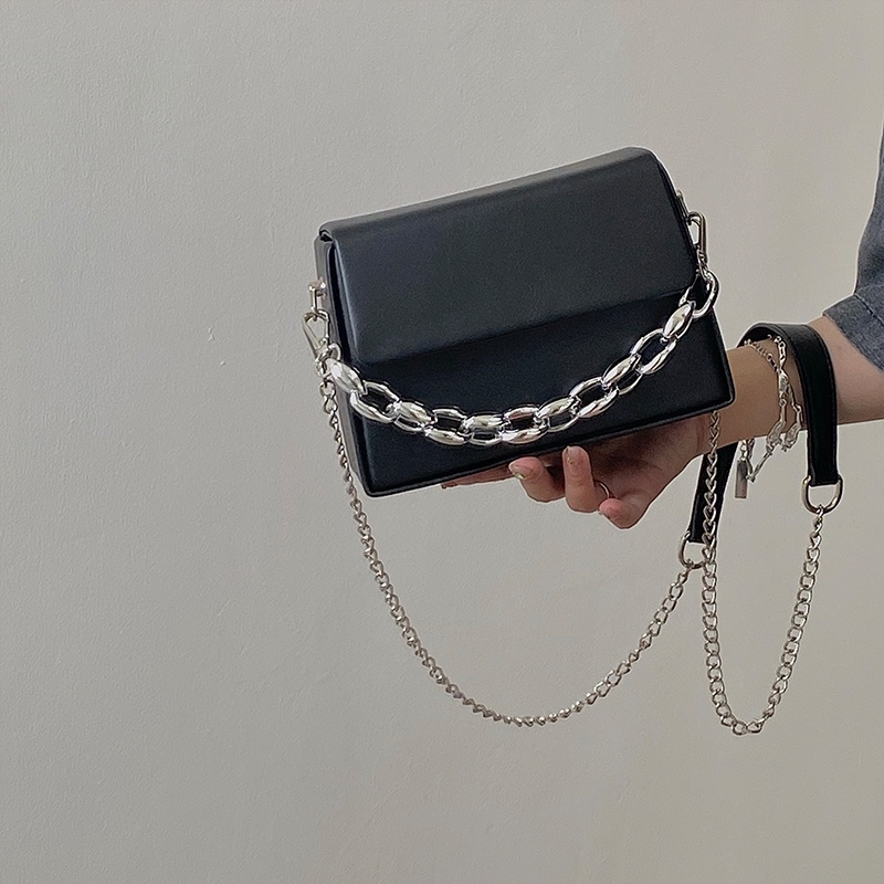IELGY Túi Đeo Vai Hình Vuông Cỡ Nhỏ Phối Dây Xích Thời Trang Sang Trọng Cho Nữ