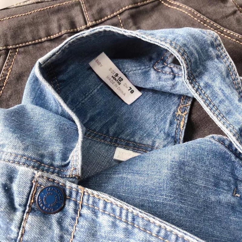 Yếm jean mềm ZR 9/12m-3/4y