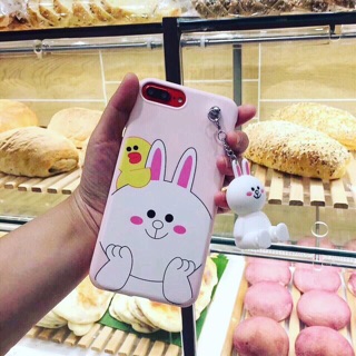 Ip 7, J7 Prime Ốp điện thoại thỏ Cony kèm móc treo