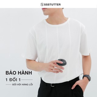 Áo phông nam cổ tròn ngắn tay SSSTUTTER chất cotton thoáng mát thấm hút mồ hôi 2 màu cơ bản doc tee