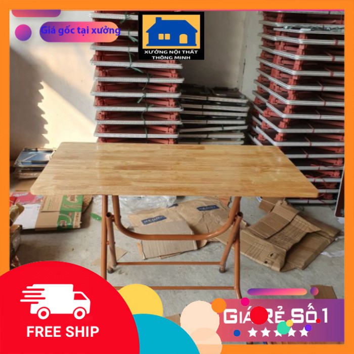 Bàn ăn gỗ cao su nguyên chất 50x100 cao 72 cm