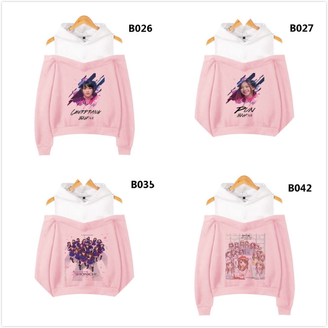Mới Tay Dài Cô Tay Áo Len Tay Dài bnk48 Thái Nhóm Cô Gái Nữ Hoạt Hình In Hình Hoạt Hình Áo hoodie Ta