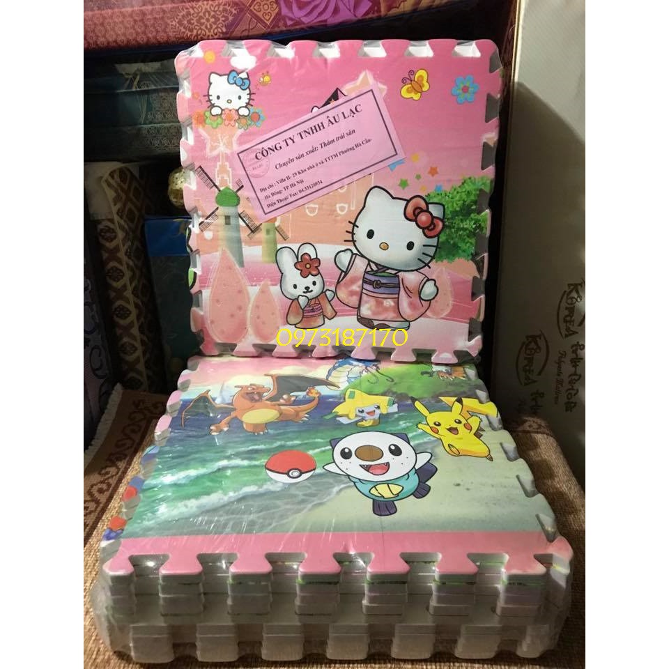 Thảm xốp hình hello kitty 42x42x1cm bộ 9 tấm