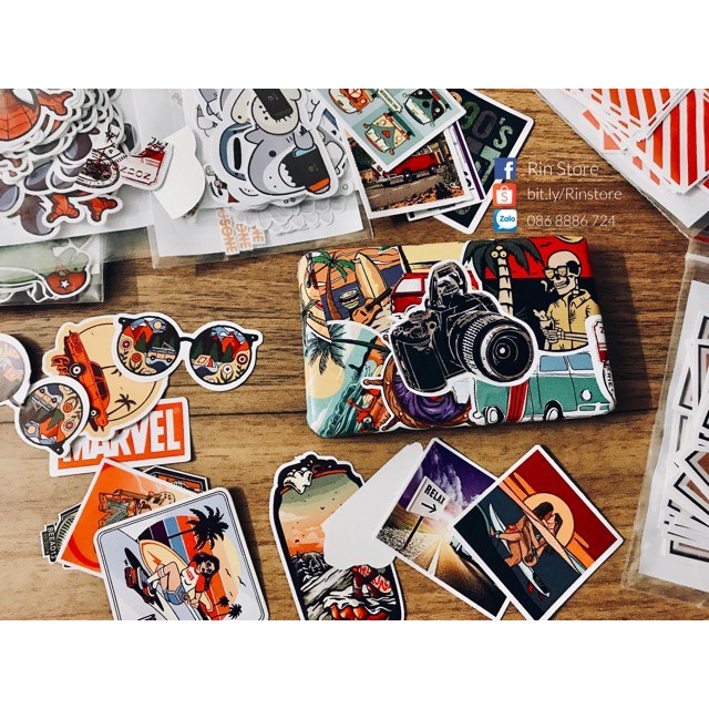 [STICKER 1K] SET 50 STICKER SIÊU CHẤT DÁN TRANG TRÍ ĐT LAPTOP VALI TƯỜNG TỦ KỆ MŨ BẢO HIỂM XE MÁY NOTEBOOK