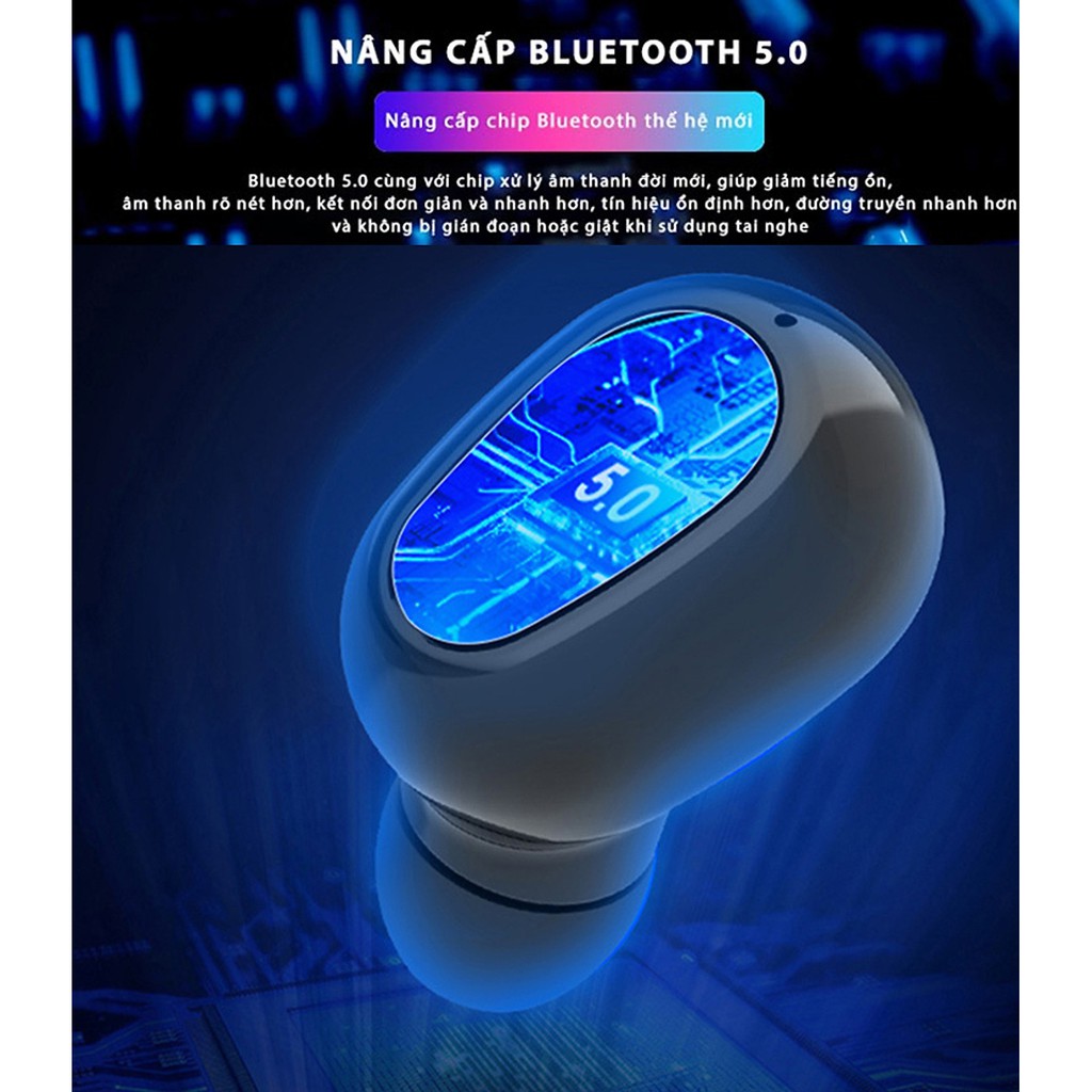 Tai Nghe Bluetooth 5.0 Không Dây  L21 Mini Có Hộp Sạc âm thanh cực hay
