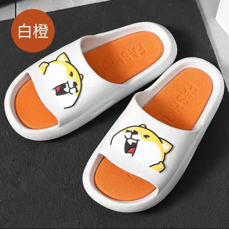 Dép quai ngang nam và nữ thời trang hình chó cún dễ thương đế đúc siêu êm