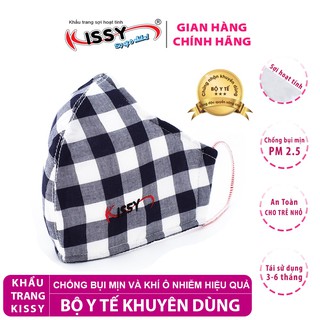 Khẩu trang cao cấp Kissy 100% chính hãng - Caro đen trắng - Khẩu trang nam size L