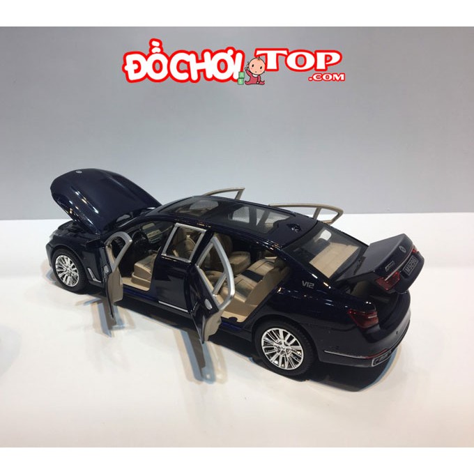 Xe mô hình ô tô siêu xe BMW 760Li hãng XLG tỉ lệ 1:24 màu xanh  Chất Liệu Hợp Kim Cao Cấp