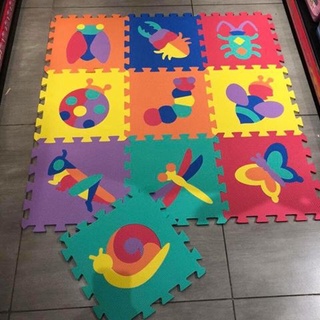 THẢM CHƠI CHO BÉ SMILE PUZZLE - CÔN TRÙNG - KHÔNG MÙI - TIÊU CHUẨN CHÂU ÂU (10 miếng,kích thước 0,6mx1,5m)